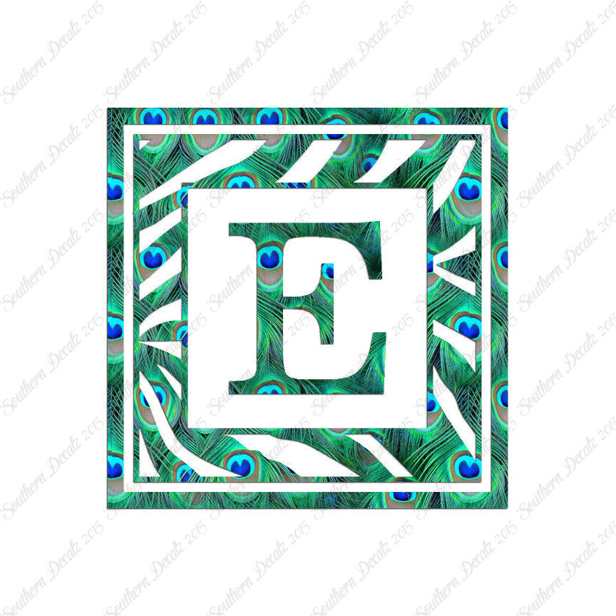 Zebra Decorative E Initial