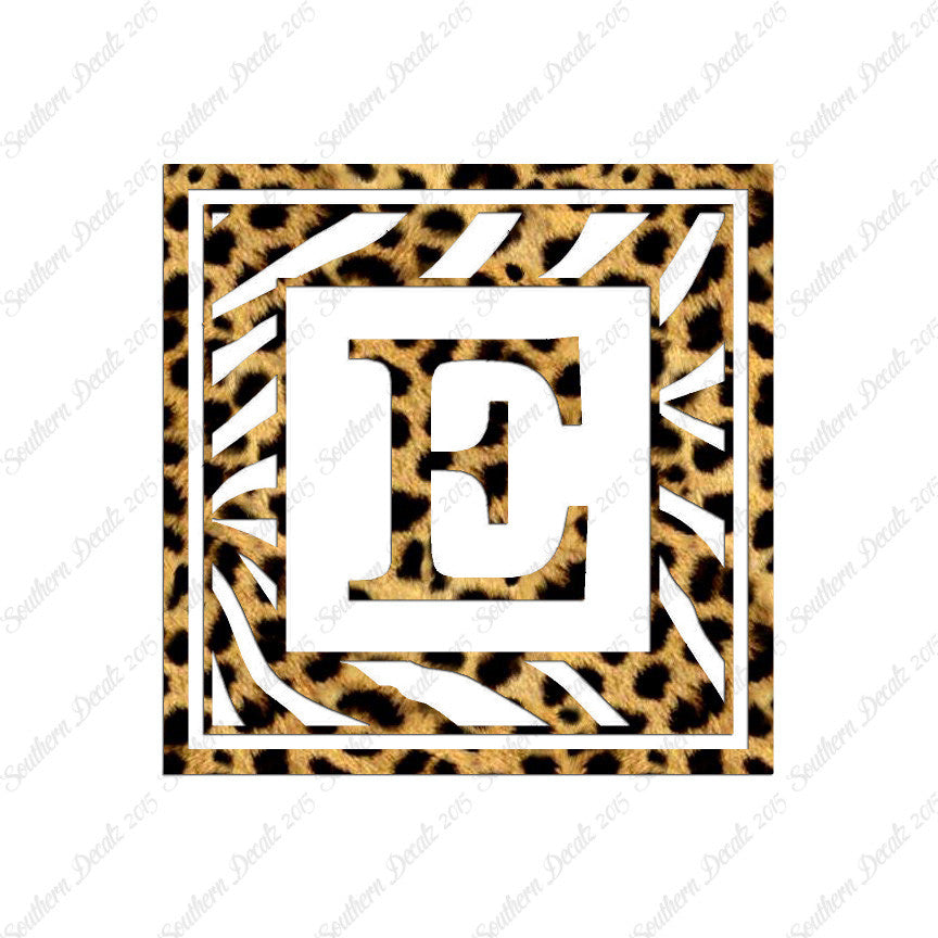Zebra Decorative E Initial