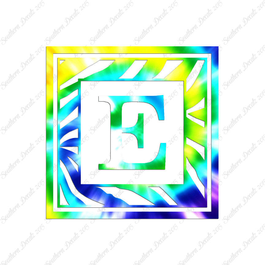 Zebra Decorative E Initial