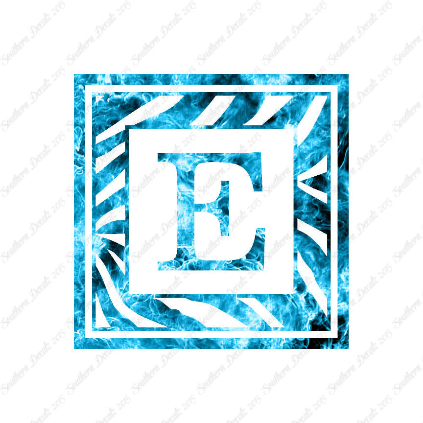 Zebra Decorative E Initial