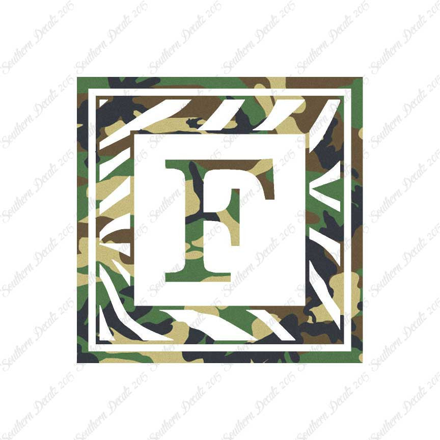 Zebra Decorative F Initial