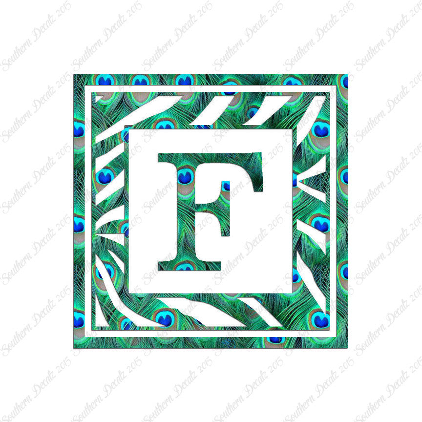 Zebra Decorative F Initial
