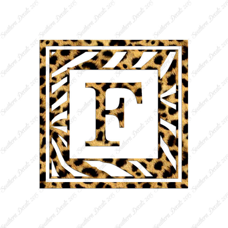Zebra Decorative F Initial