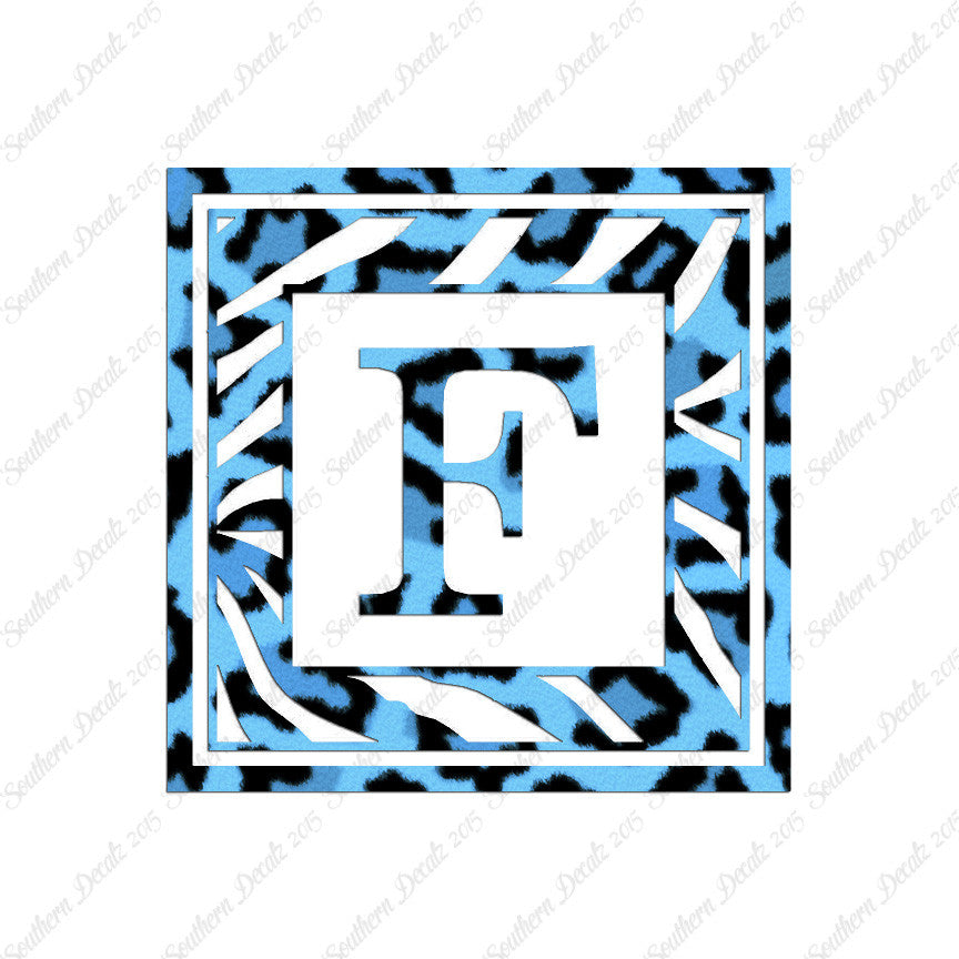 Zebra Decorative F Initial