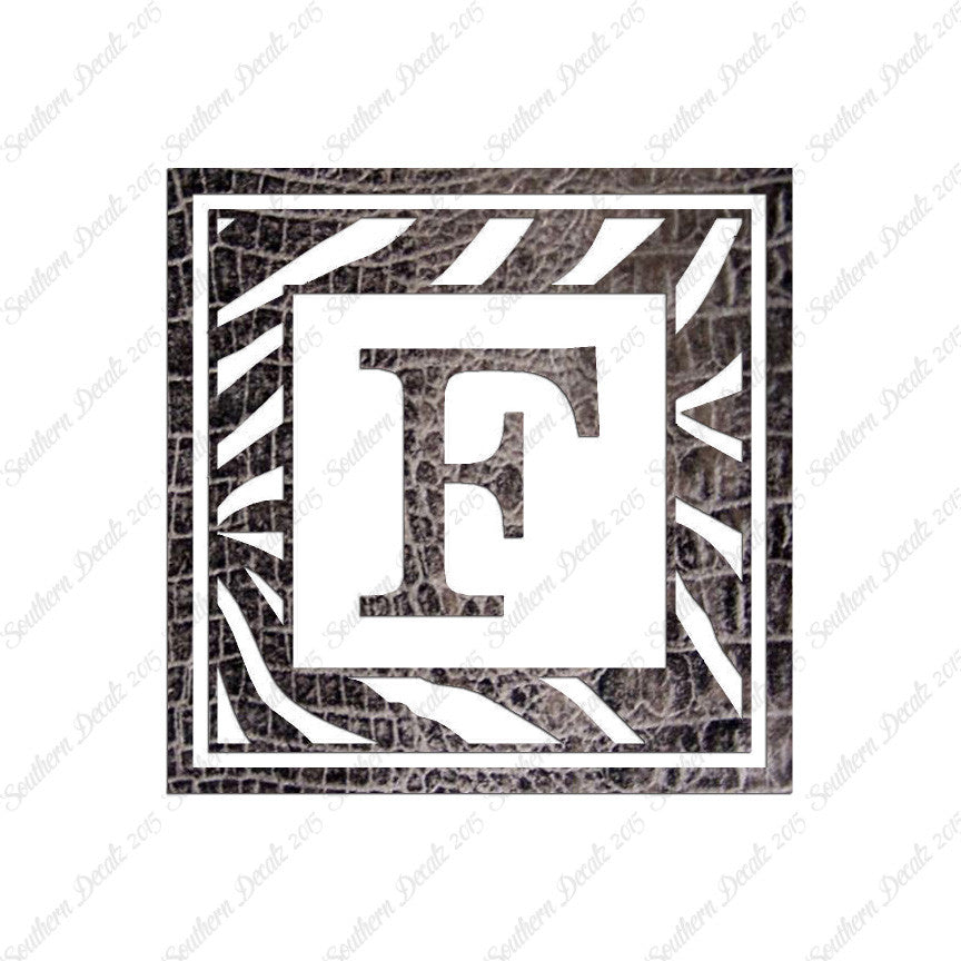 Zebra Decorative F Initial