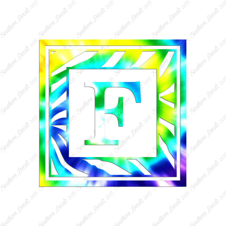 Zebra Decorative F Initial