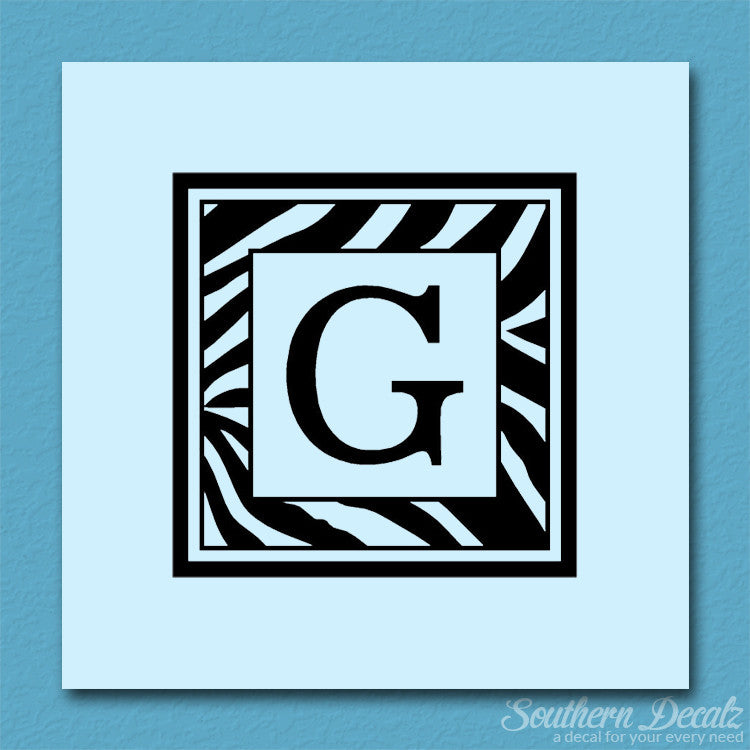 Zebra Decorative G Initial