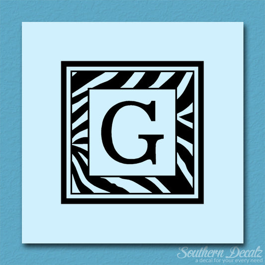 Zebra Decorative G Initial