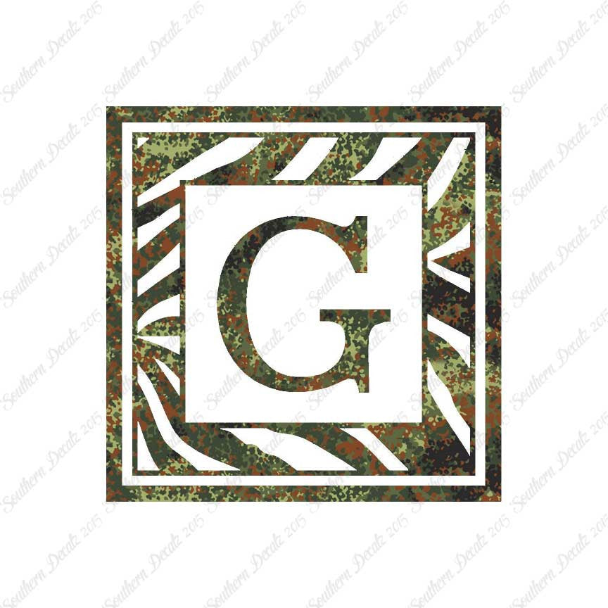 Zebra Decorative G Initial