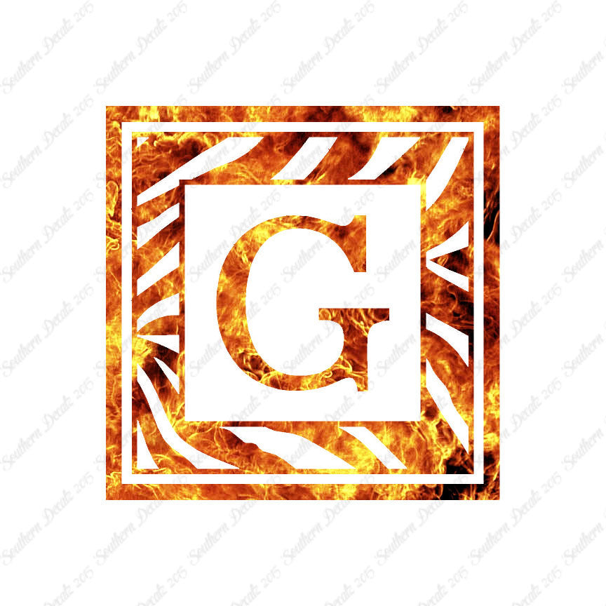 Zebra Decorative G Initial