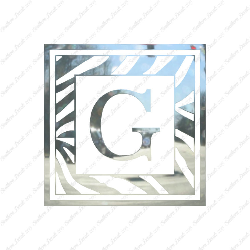 Zebra Decorative G Initial
