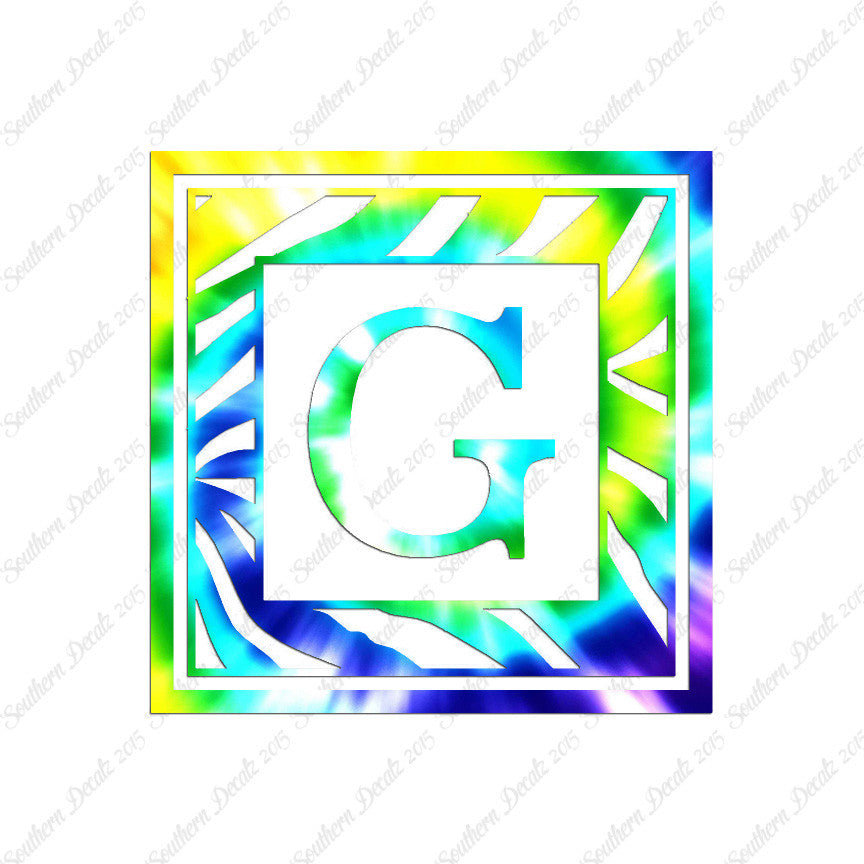 Zebra Decorative G Initial