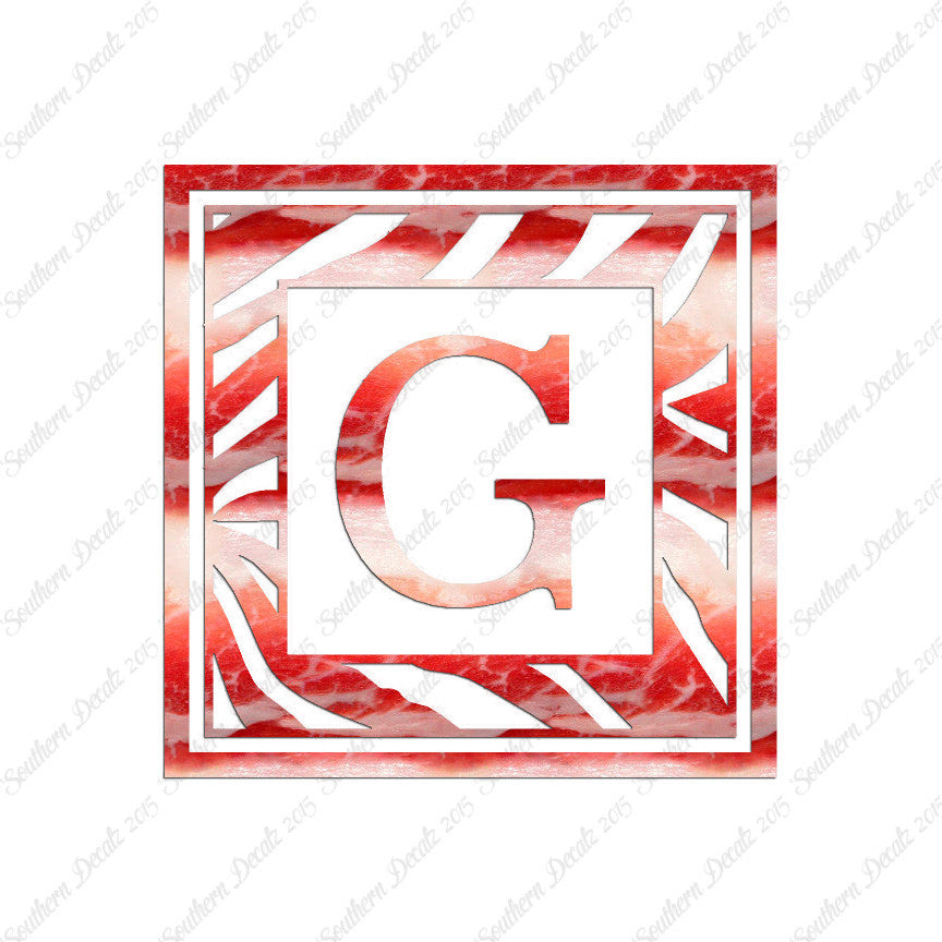 Zebra Decorative G Initial
