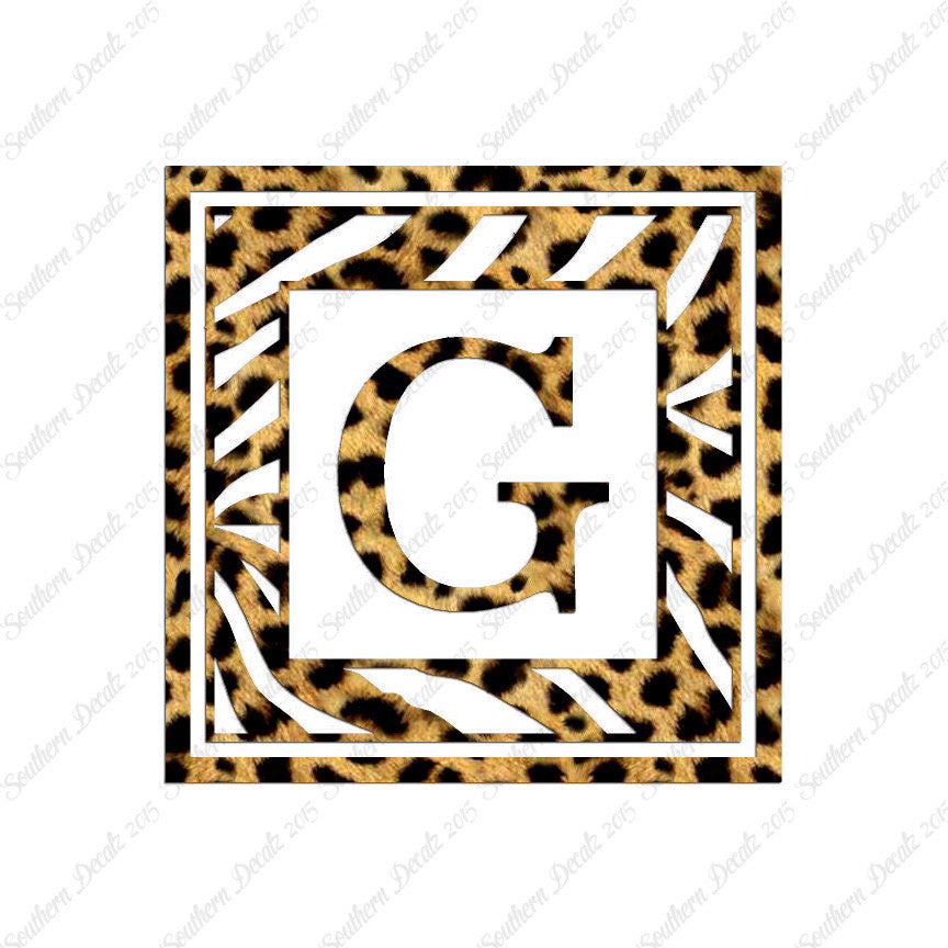 Zebra Decorative G Initial