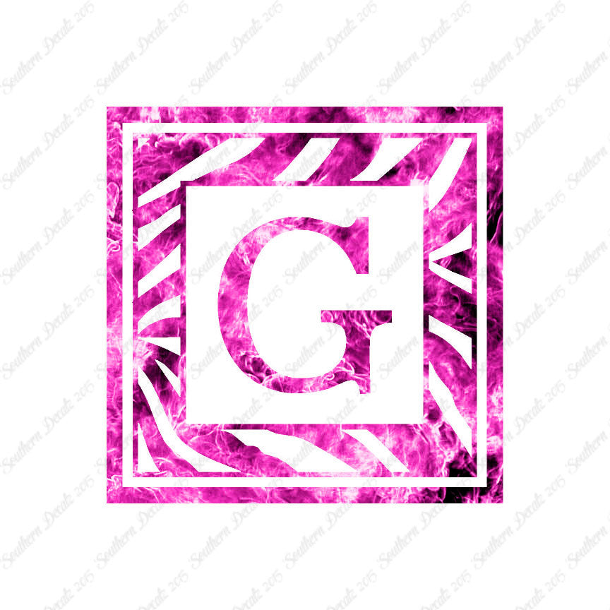 Zebra Decorative G Initial