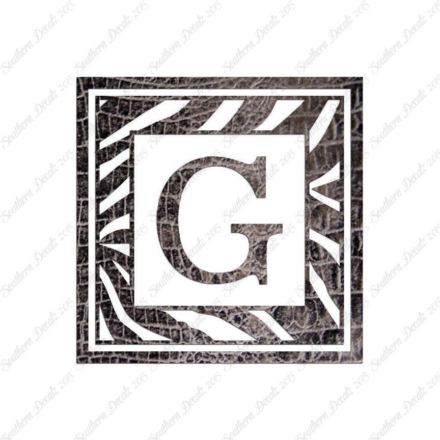 Zebra Decorative G Initial