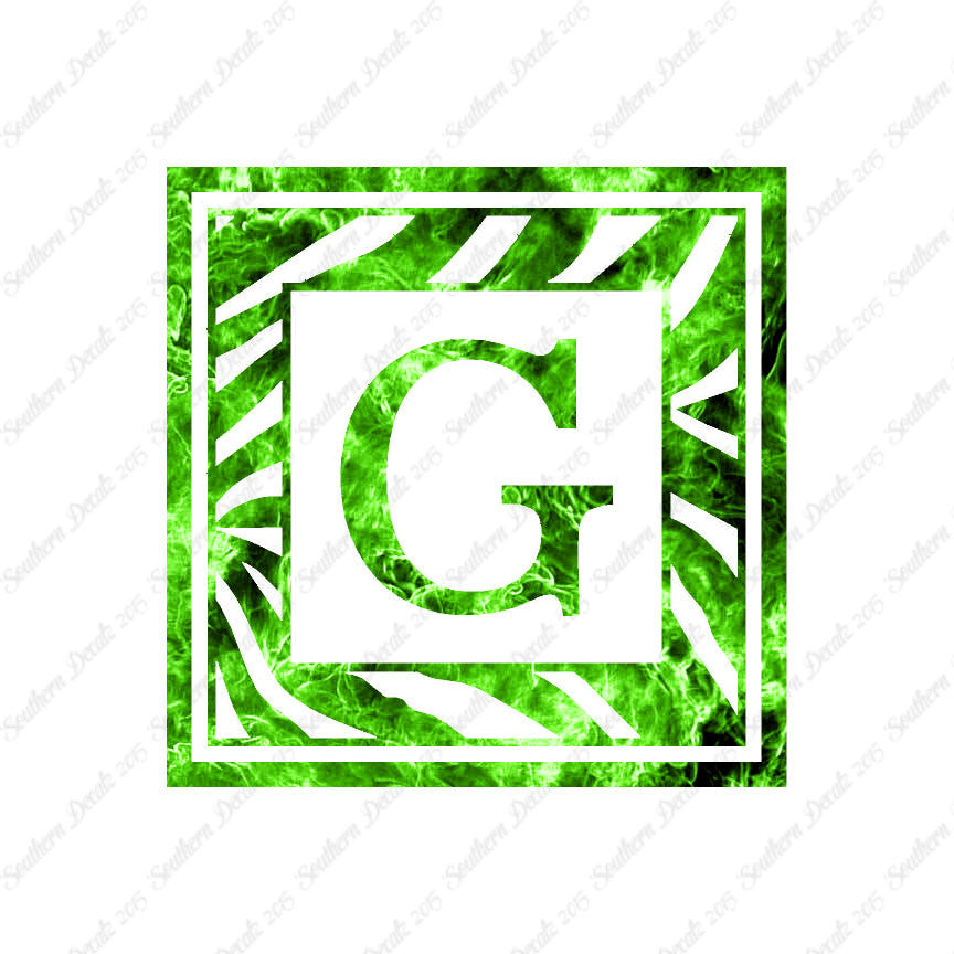 Zebra Decorative G Initial
