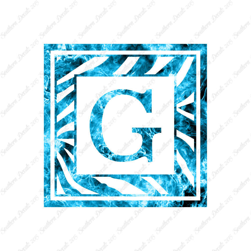 Zebra Decorative G Initial