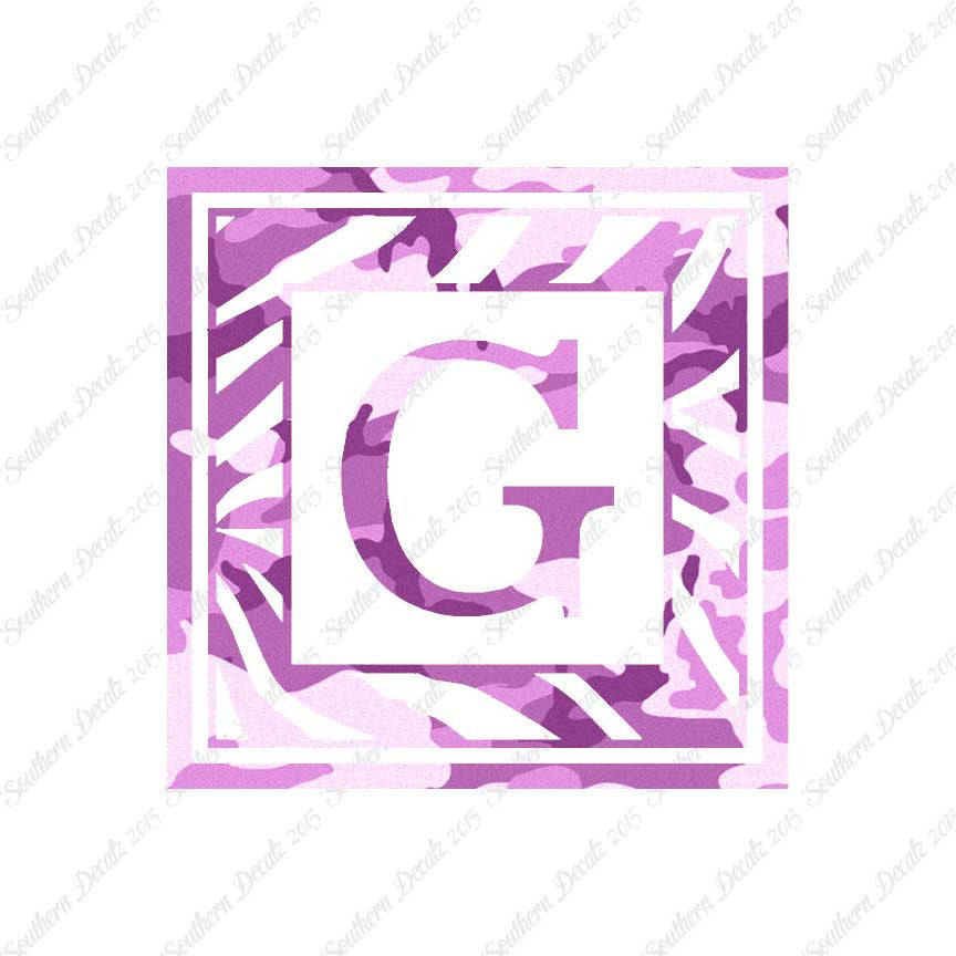 Zebra Decorative G Initial