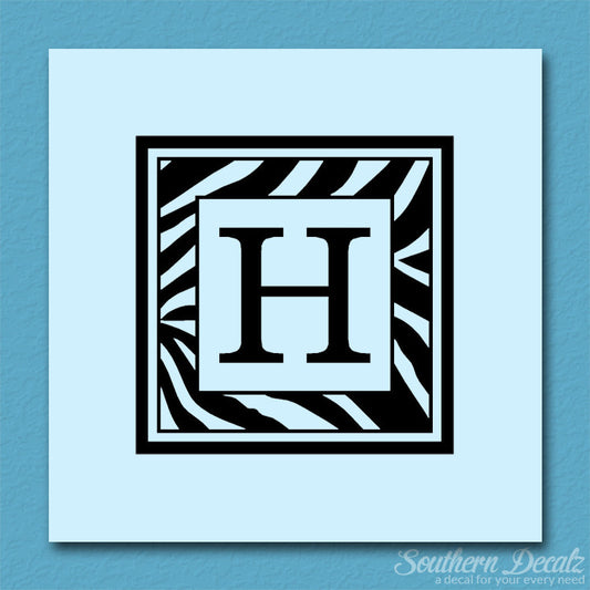Zebra Decorative H Initial