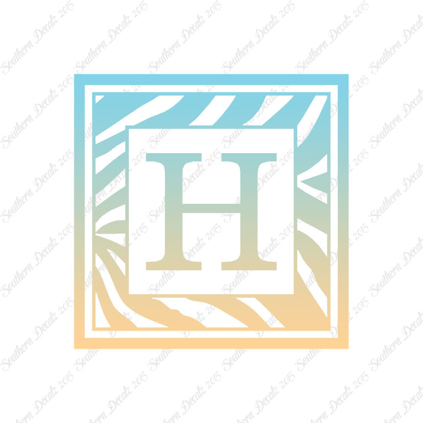 Zebra Decorative H Initial