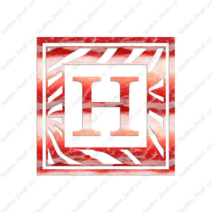 Zebra Decorative H Initial