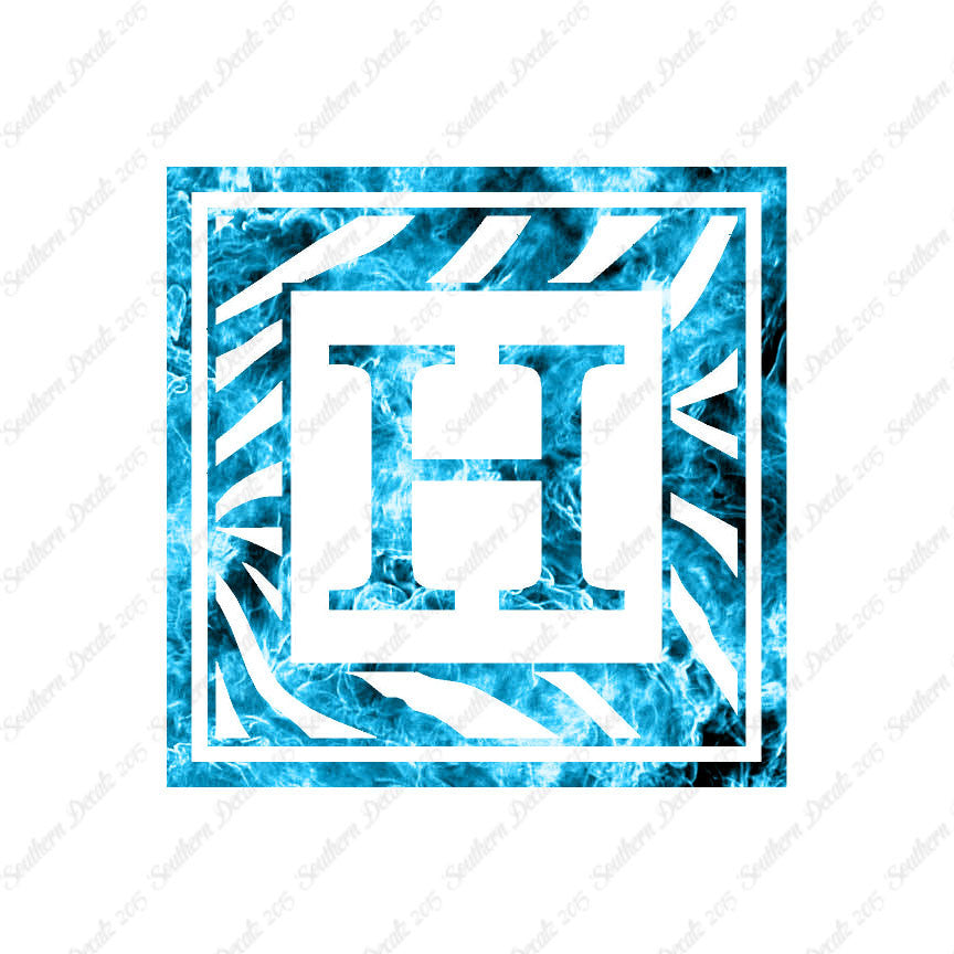 Zebra Decorative H Initial