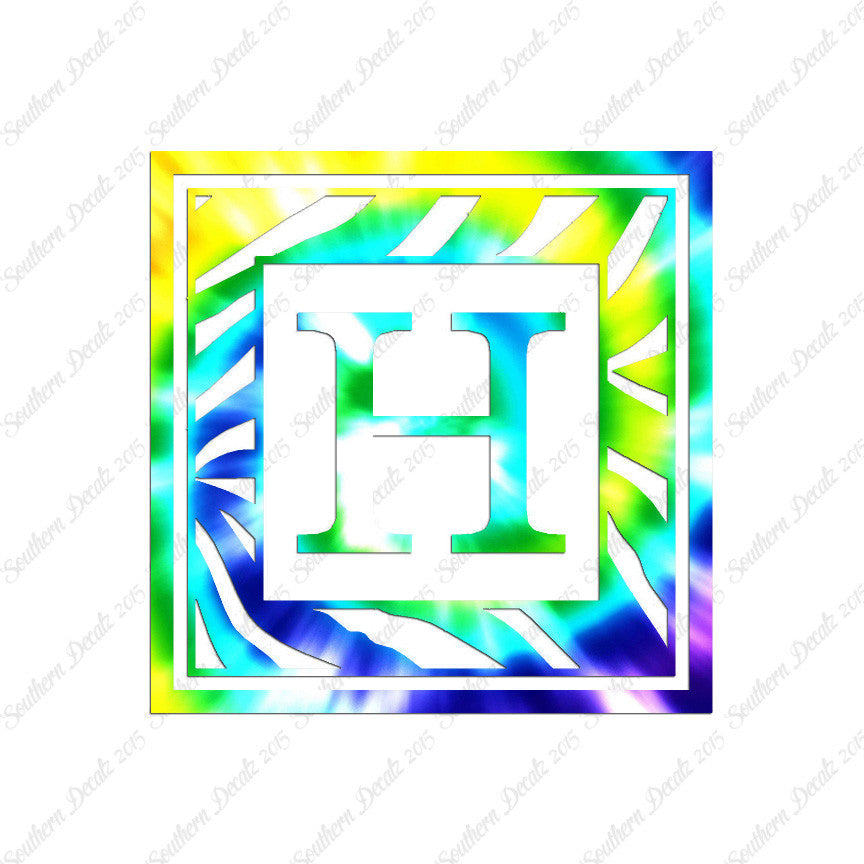 Zebra Decorative H Initial