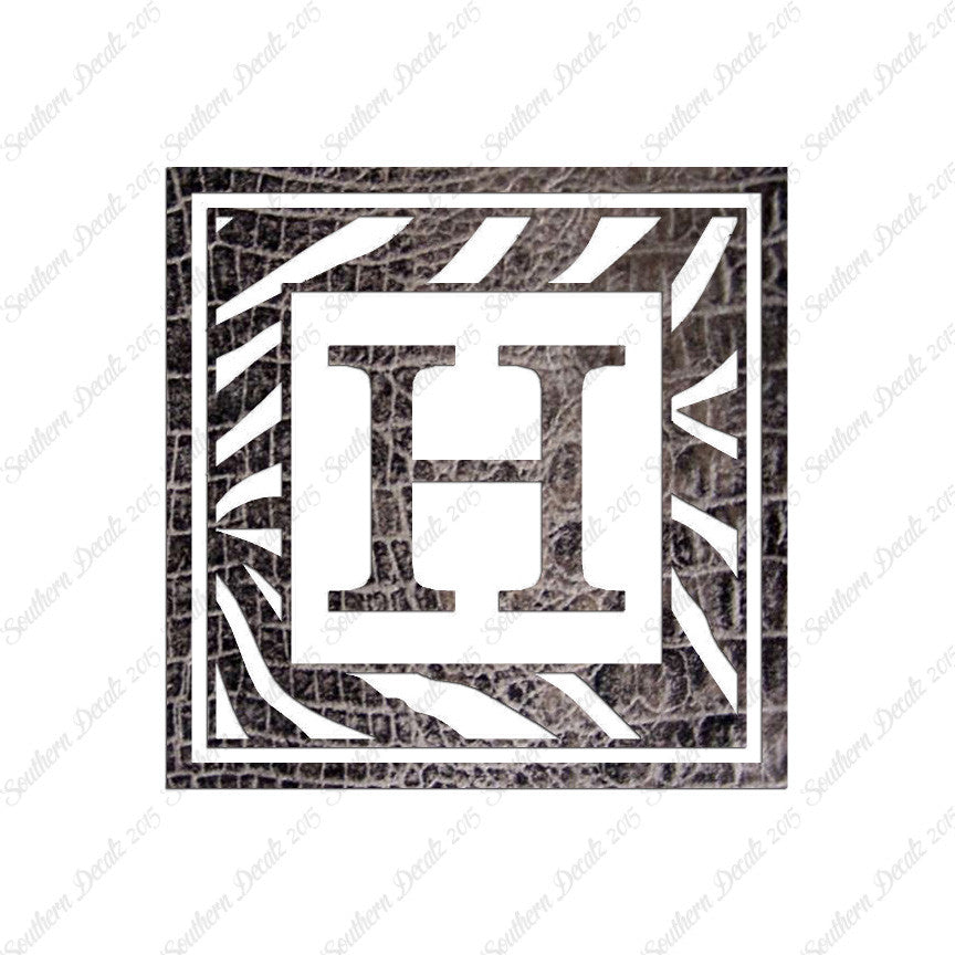 Zebra Decorative H Initial