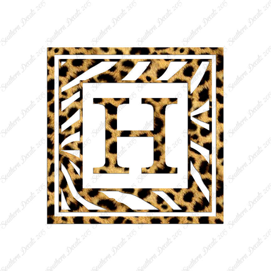 Zebra Decorative H Initial