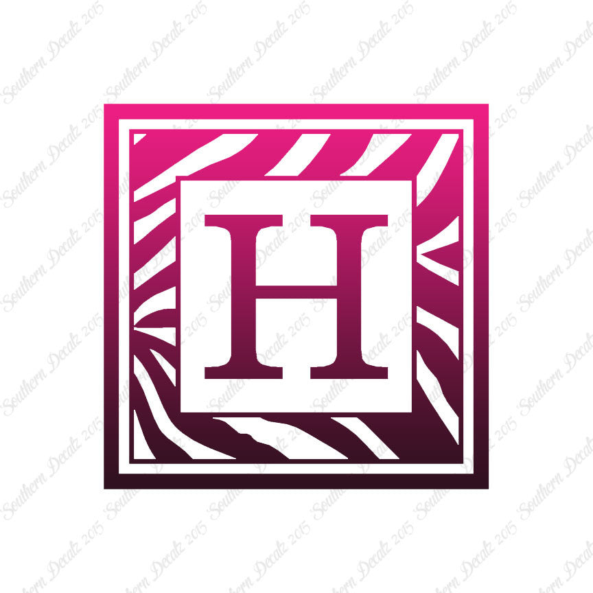 Zebra Decorative H Initial