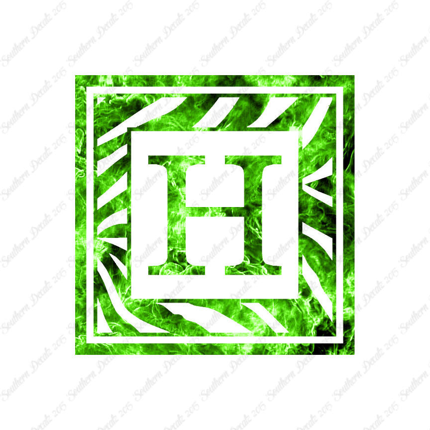 Zebra Decorative H Initial