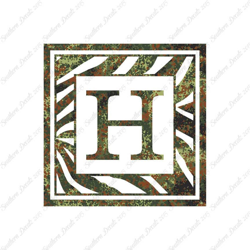 Zebra Decorative H Initial