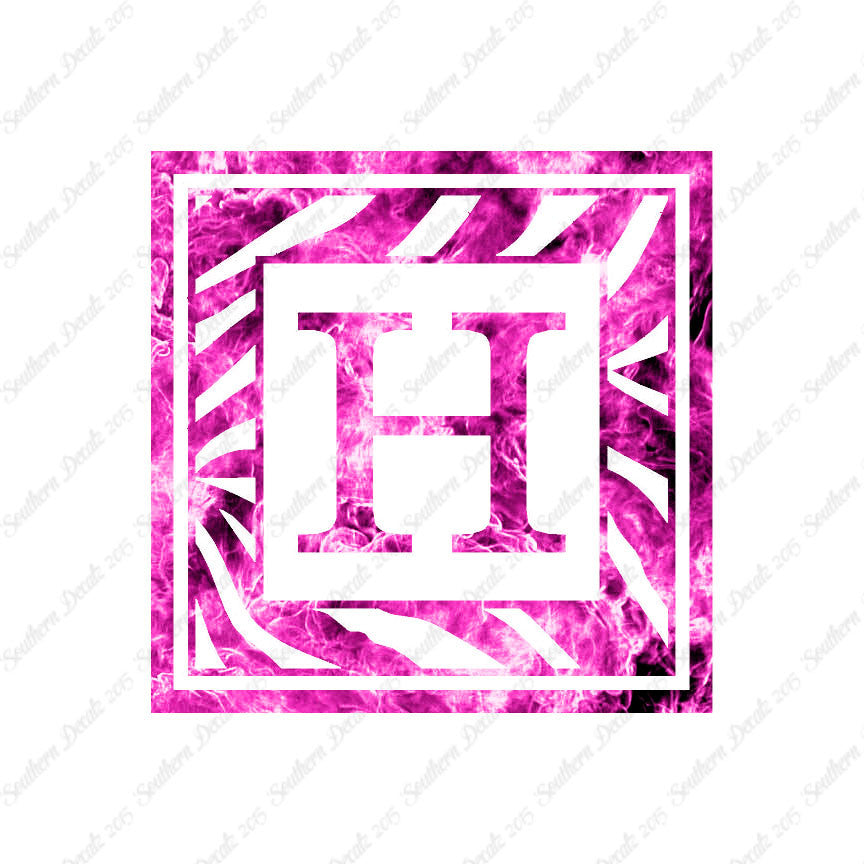 Zebra Decorative H Initial