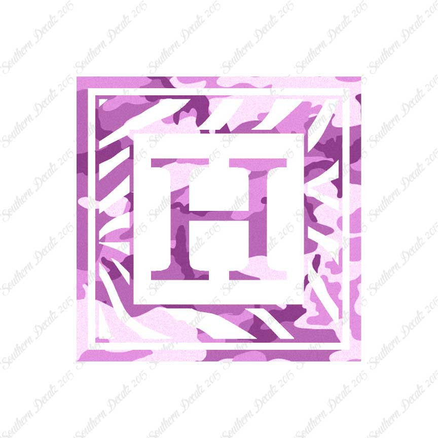 Zebra Decorative H Initial