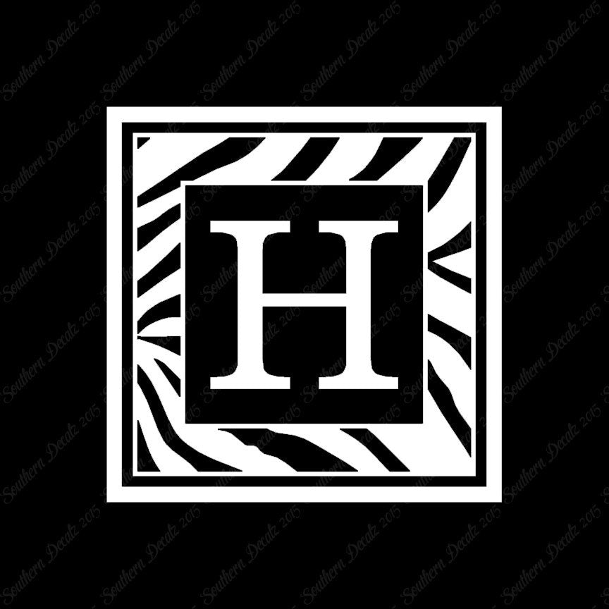 Zebra Decorative H Initial