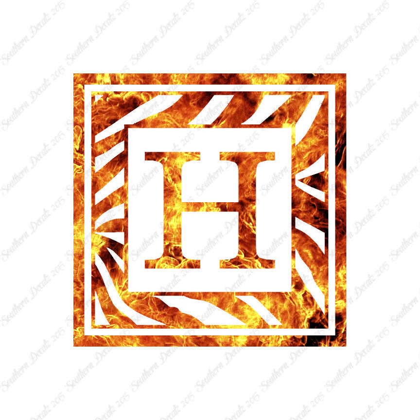 Zebra Decorative H Initial