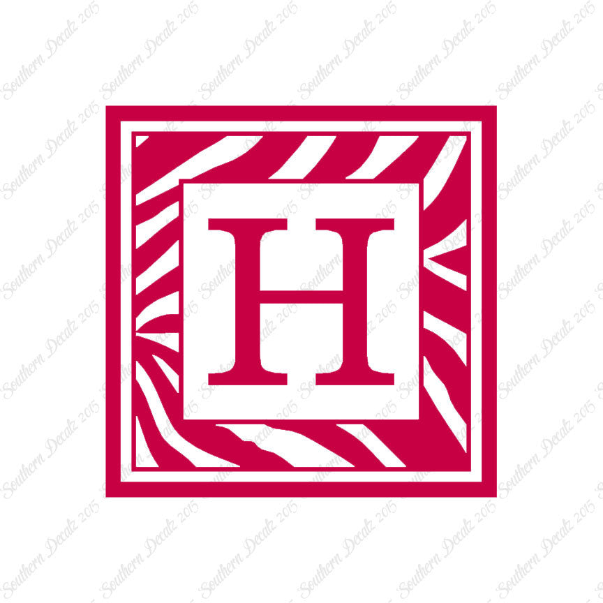 Zebra Decorative H Initial