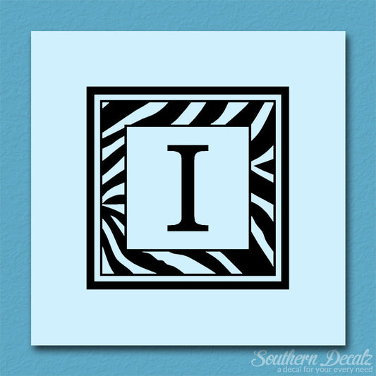 Zebra Decorative I Initial