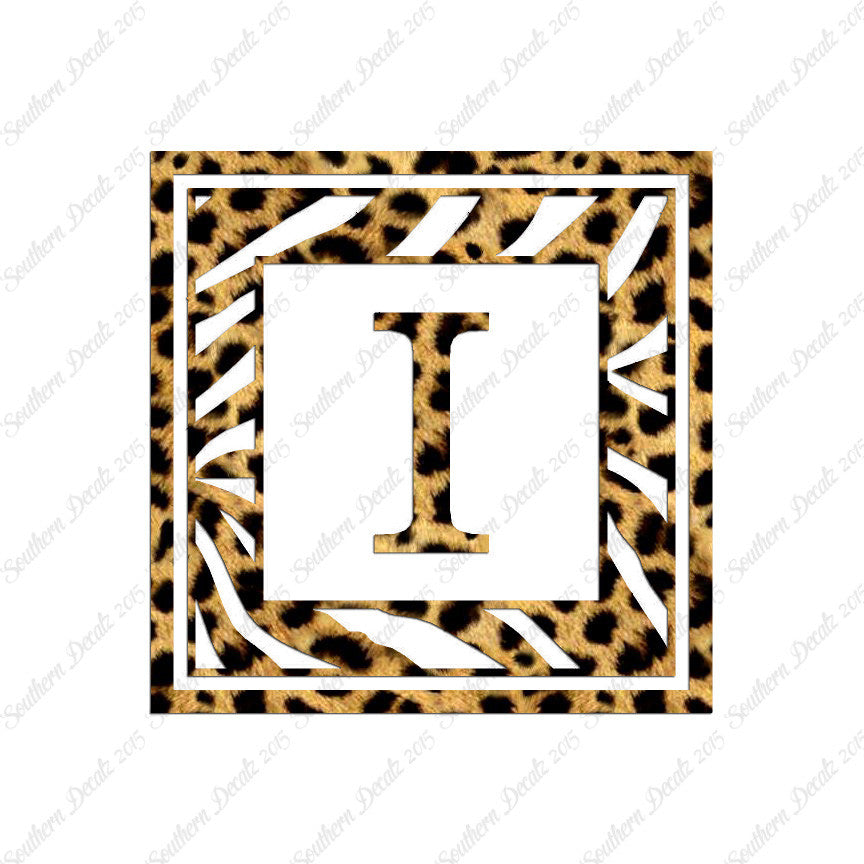 Zebra Decorative I Initial