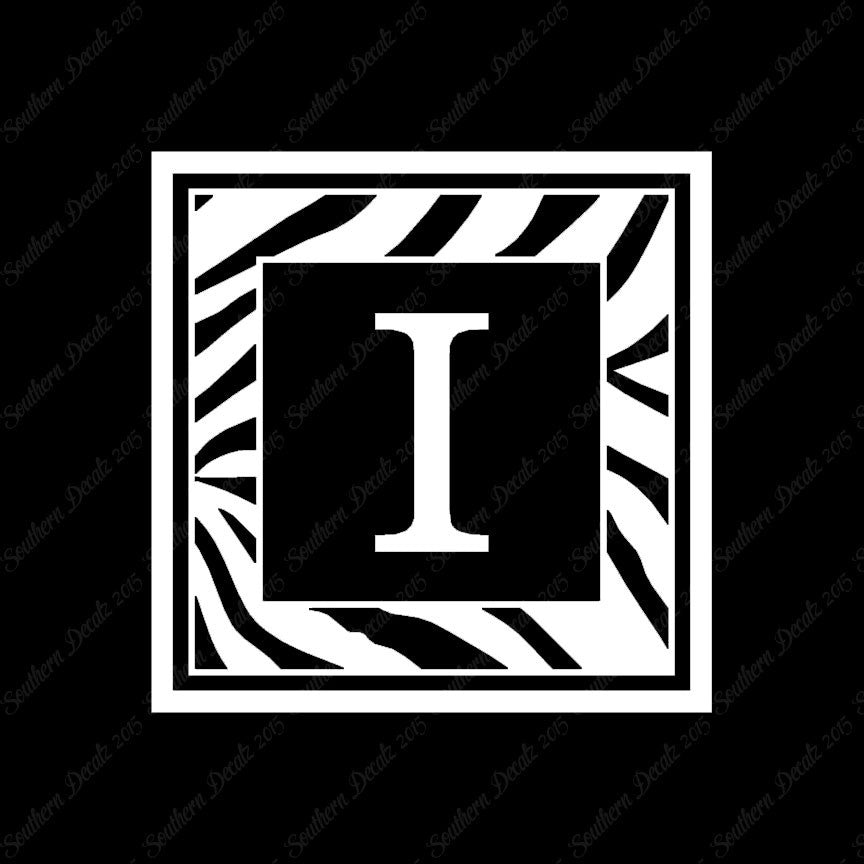 Zebra Decorative I Initial