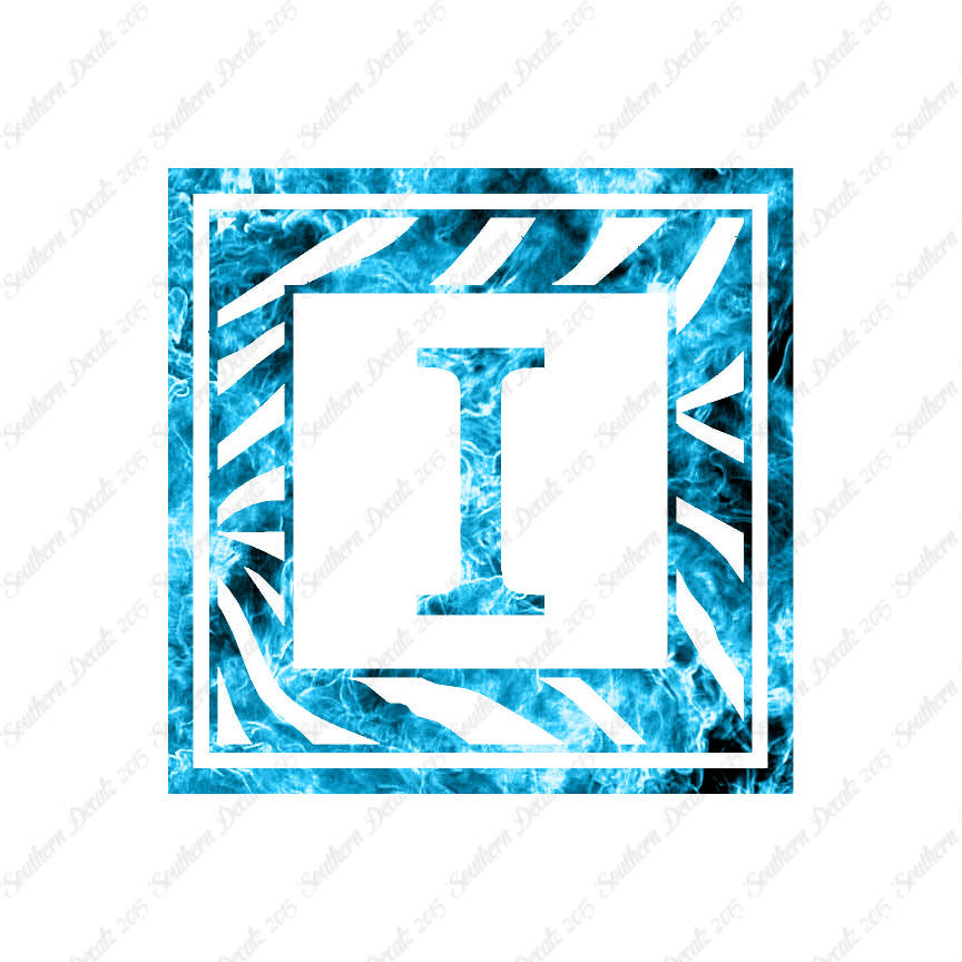 Zebra Decorative I Initial