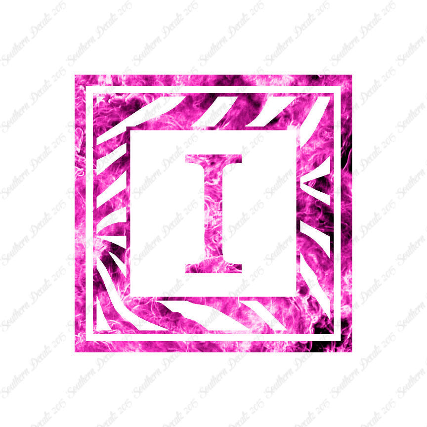 Zebra Decorative I Initial
