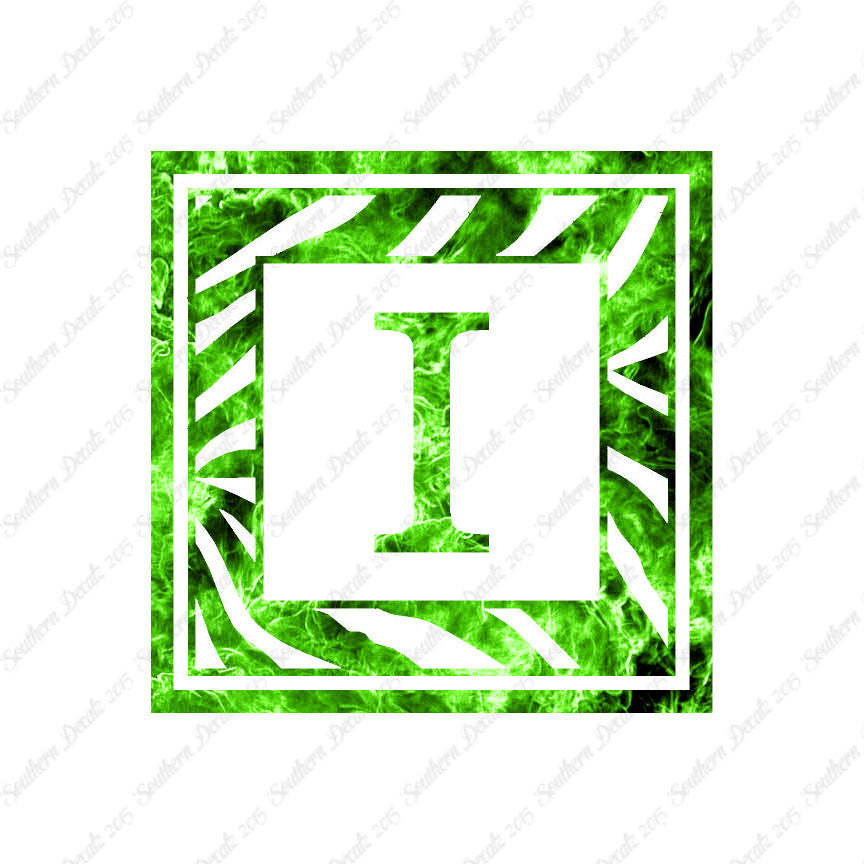 Zebra Decorative I Initial