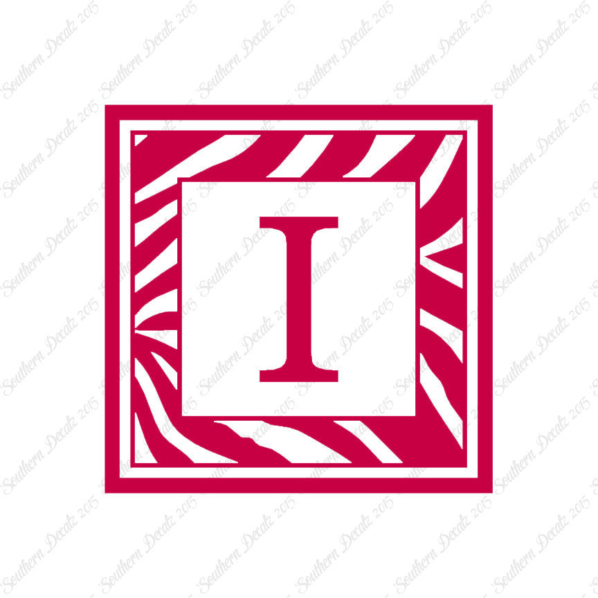 Zebra Decorative I Initial