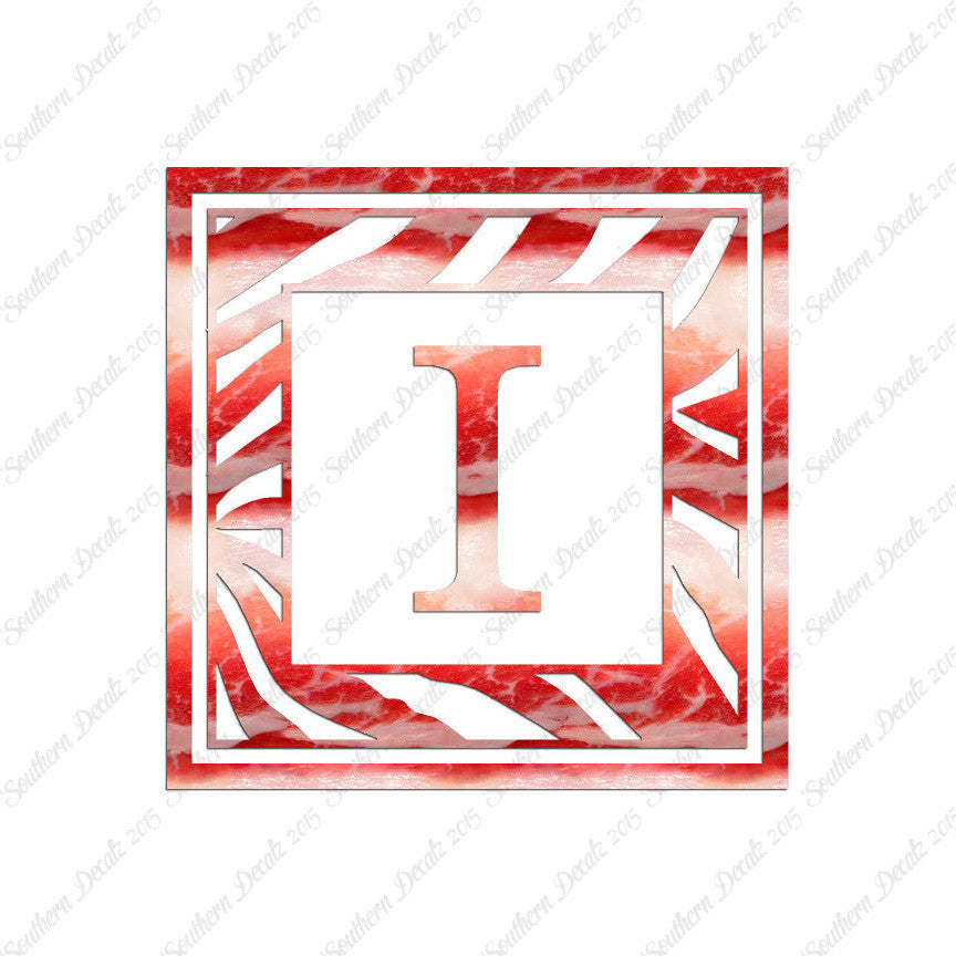 Zebra Decorative I Initial