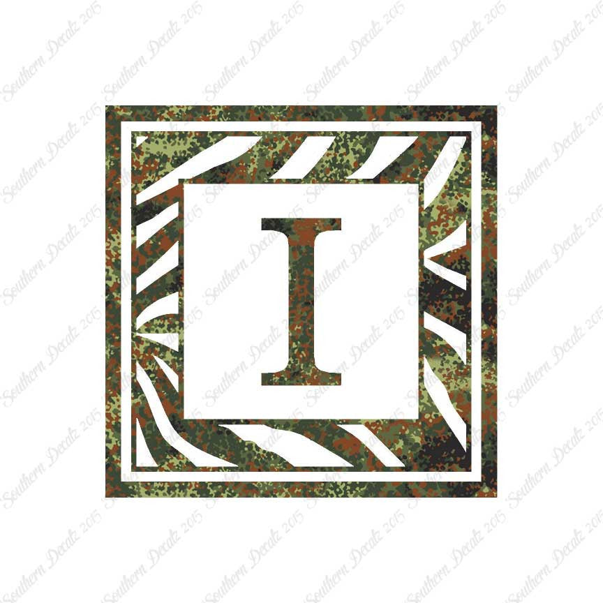 Zebra Decorative I Initial