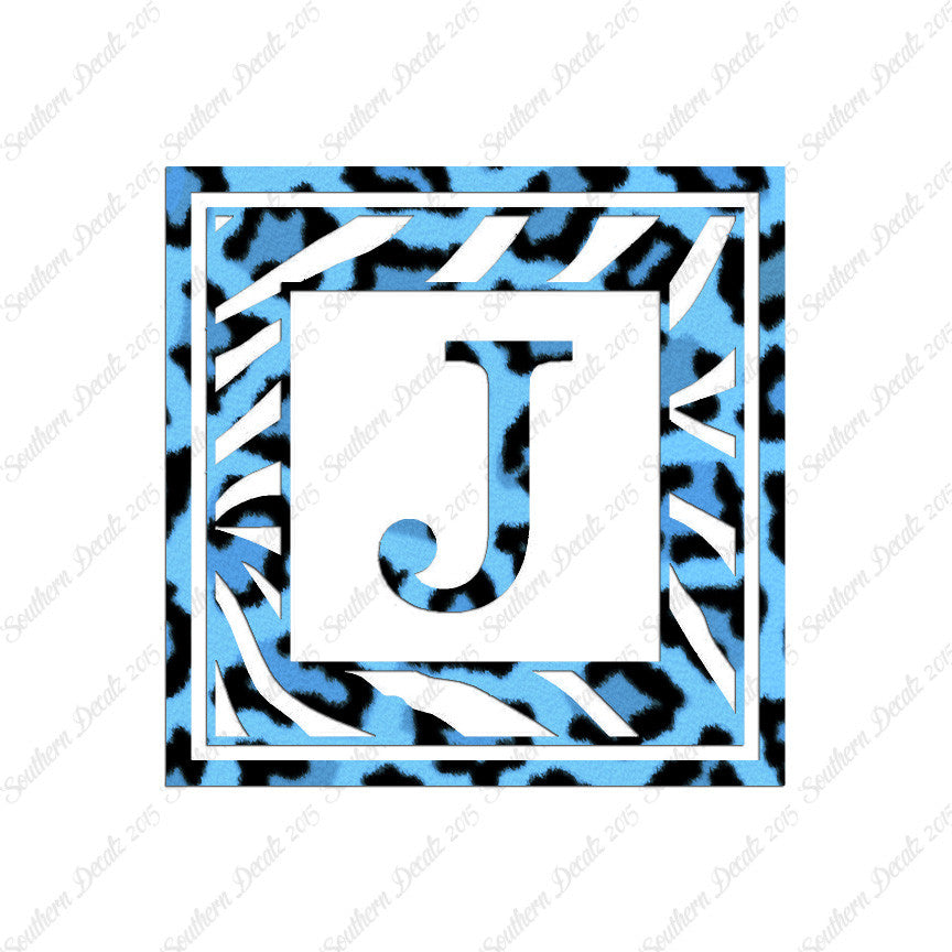 Zebra Decorative J Initial