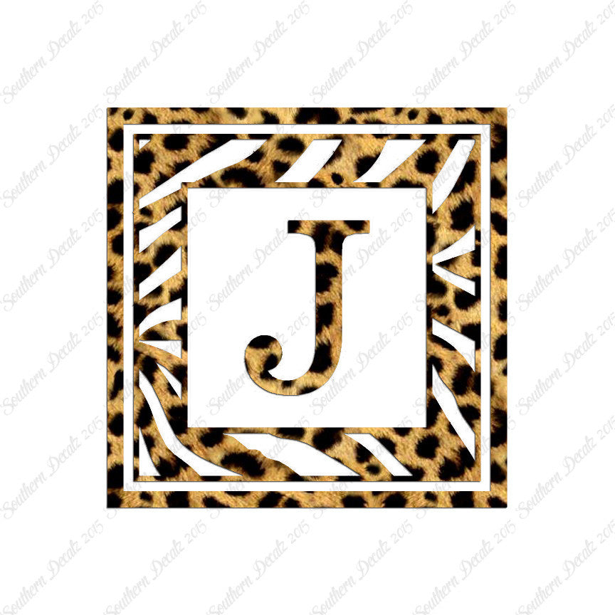Zebra Decorative J Initial