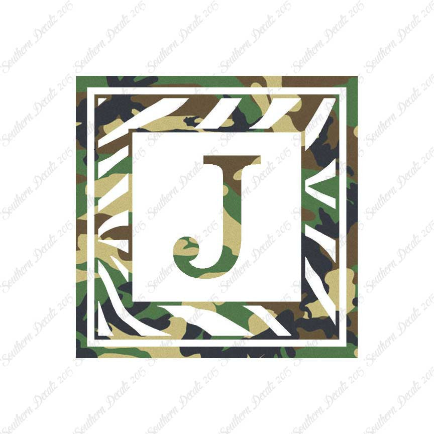 Zebra Decorative J Initial